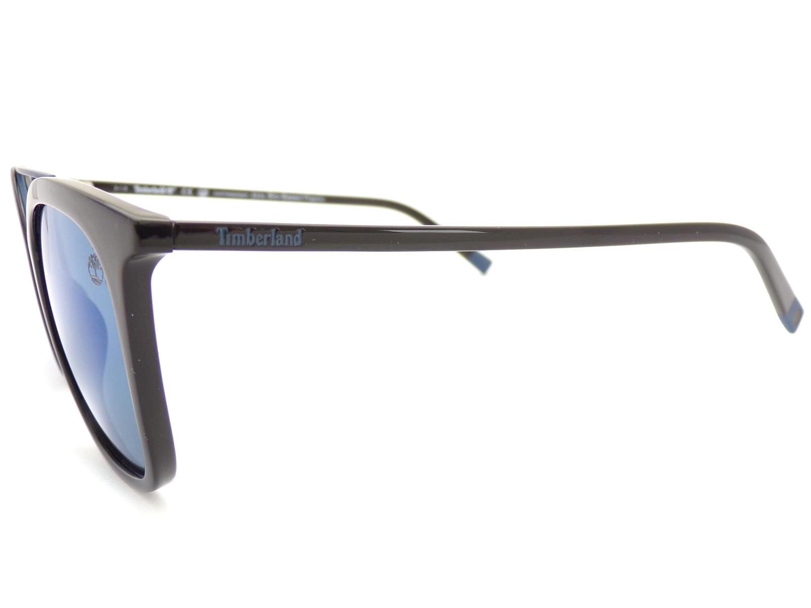 Timberland Polarized Sunglasses Black with Blue Mirror AR Lenses
